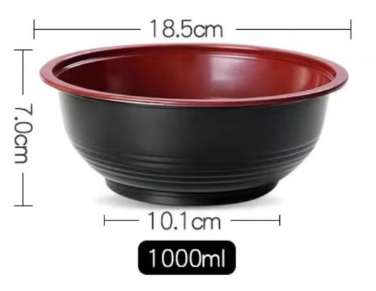 PET red&black bowl 1000ml