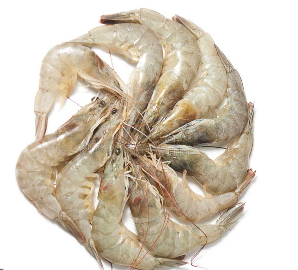 Vannamei Garnalen 30/40 Heads On 10kg