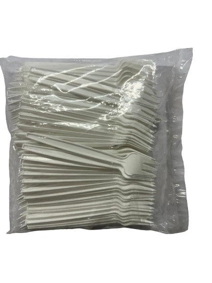 Herbruikbaar Snackvork wit | 2000 stuks