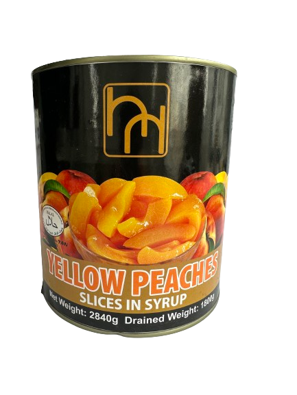 Canned yellow peach 2840g | 6 blikken